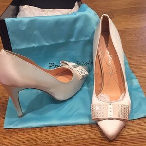 Brand new satin high heel pumps